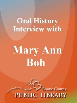 cover image of Oral History Interview with Mary Ann Boh